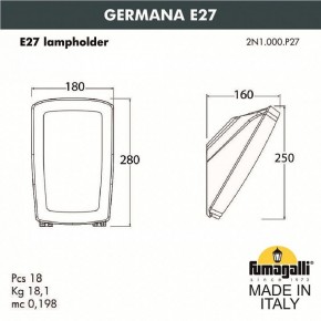 Светильник на штанге Fumagalli Germana 2N1.000.000.AYF1R в Талице - talica.mebel24.online | фото 3