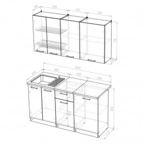 ТАТЬЯНА Кухонный гарнитур Нормал (1500 мм ) в Талице - talica.mebel24.online | фото 2