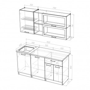ТАТЬЯНА Кухонный гарнитур Стандарт (1600 мм ) в Талице - talica.mebel24.online | фото 2