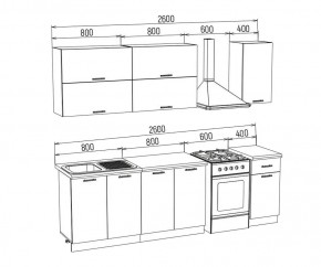 ТЕХНО-3 Кухонный гарнитур 2,0 м Компоновка №2 в Талице - talica.mebel24.online | фото