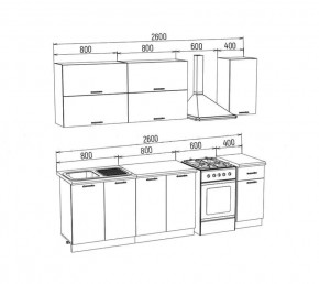 ТЕХНО Кухонный гарнитур 2,0 м Компоновка №2 в Талице - talica.mebel24.online | фото 7