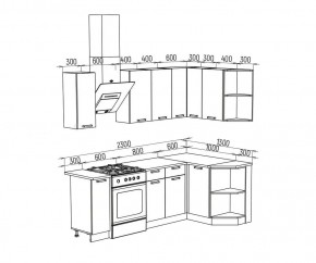 ТЕХНО Кухонный гарнитур угловой 1,7х1,3 м Компоновка №6 в Талице - talica.mebel24.online | фото 8