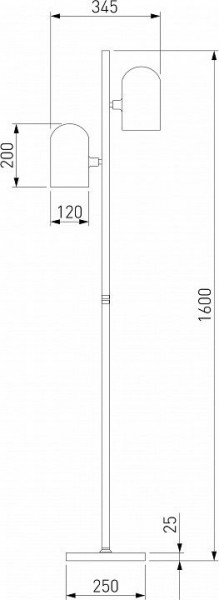 Торшер Eurosvet Bambola 01164/2 латунь в Талице - talica.mebel24.online | фото 2