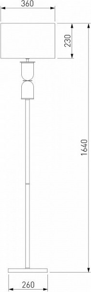 Торшер Eurosvet Caprera 01154/1 латунь в Талице - talica.mebel24.online | фото 3