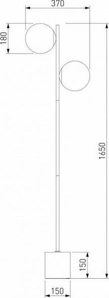 Торшер Eurosvet Marbella 01158/2 черный в Талице - talica.mebel24.online | фото 3