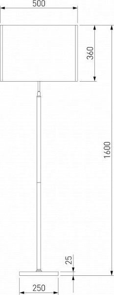 Торшер Eurosvet Notturno 01163/1 латунь в Талице - talica.mebel24.online | фото 2