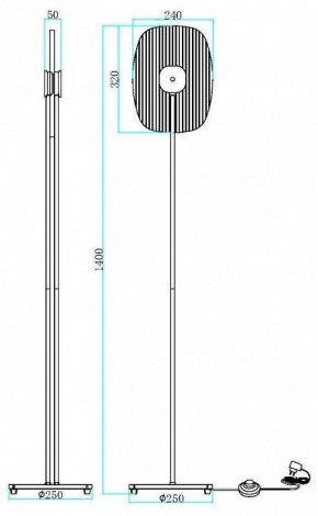 Торшер Maytoni Eclipse MOD152FL-L1BK в Талице - talica.mebel24.online | фото 2