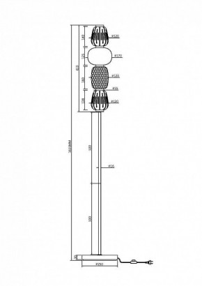 Торшер Maytoni Pattern MOD267FL-L32G3K в Талице - talica.mebel24.online | фото 3