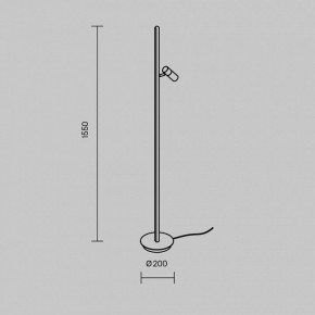 Торшер Maytoni Thin MOD395FL-L28B3K в Талице - talica.mebel24.online | фото 5