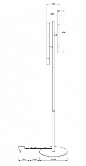 Торшер Maytoni Vigo MOD070FL-02B в Талице - talica.mebel24.online | фото 3