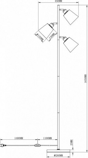 Торшер Moderli Floor V3051-3F в Талице - talica.mebel24.online | фото 3