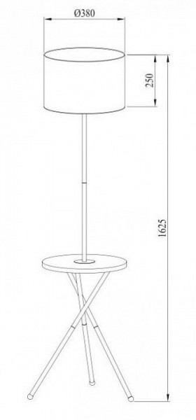 Торшер с полкой Arte Lamp Combo A2070PN-1BK в Талице - talica.mebel24.online | фото 2