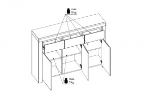 Тумба 3D3S, TAURUS, цвет белыйдуб вотан в Талице - talica.mebel24.online | фото 1