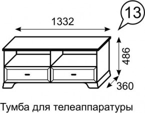 Тумба для телеаппаратуры Венеция 13 бодега в Талице - talica.mebel24.online | фото 2
