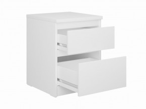 Тумба КАСТОР малая с двумя ящиками, цвет белый в Талице - talica.mebel24.online | фото 2