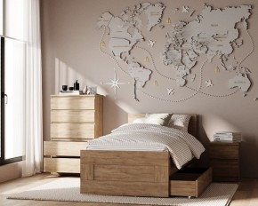 Тумба КАСТОР малая с двумя ящиками, цвет Дуб Сонома в Талице - talica.mebel24.online | фото 3