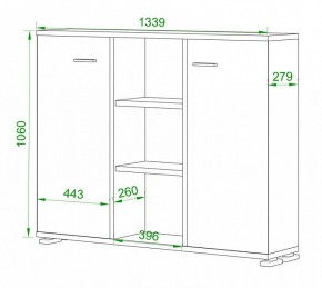 Тумба комбинированная Домино ПУ-60-3 в Талице - talica.mebel24.online | фото 2