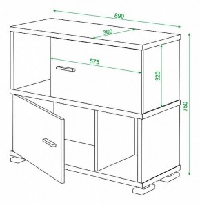 Тумба комбинированная Домино СБ-30/2 в Талице - talica.mebel24.online | фото 2
