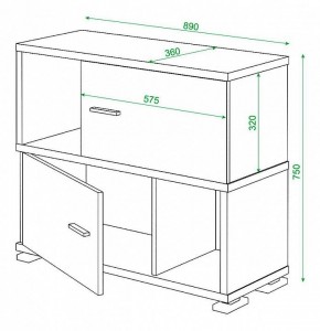 Тумба комбинированная Домино СБ-30/2 в Талице - talica.mebel24.online | фото 3