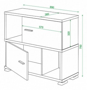 Тумба комбинированная Домино СБ-30/2 в Талице - talica.mebel24.online | фото 3