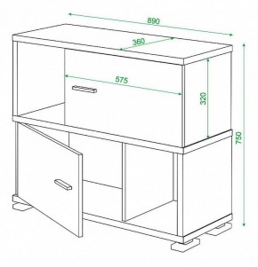 Тумба комбинированная Домино СБ-30/2 в Талице - talica.mebel24.online | фото 3