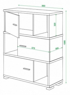 Тумба комбинированная Домино СБ-30/3 в Талице - talica.mebel24.online | фото 3