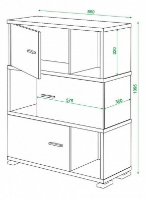 Тумба комбинированная Домино СБ-30/3 в Талице - talica.mebel24.online | фото 2