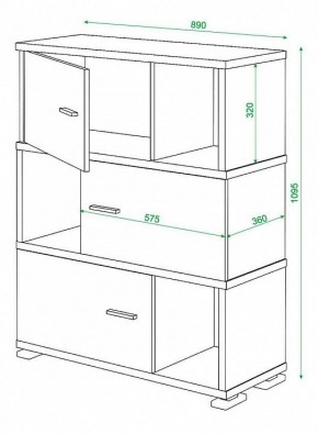 Тумба комбинированная Домино СБ-30/3 в Талице - talica.mebel24.online | фото 3