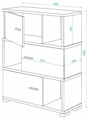 Тумба комбинированная Домино СБ-30/3 в Талице - talica.mebel24.online | фото 2