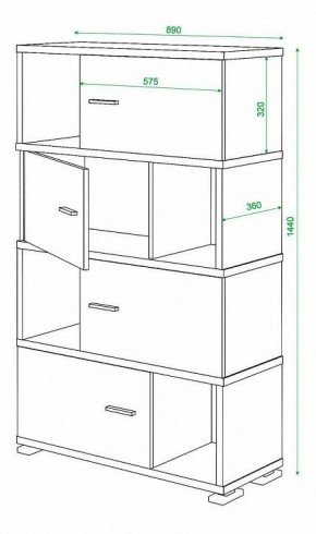 Тумба комбинированная Домино СБ-30/4 в Талице - talica.mebel24.online | фото 3