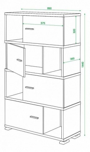 Тумба комбинированная Домино СБ-30/4 в Талице - talica.mebel24.online | фото 2