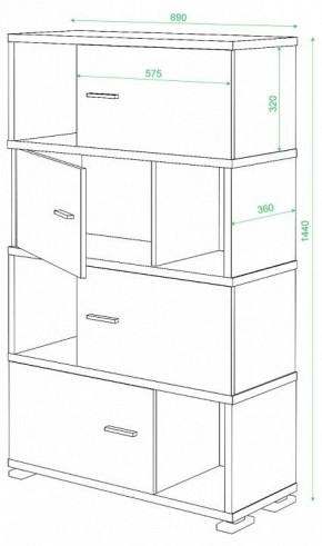 Тумба комбинированная Домино СБ-30/4 в Талице - talica.mebel24.online | фото 2