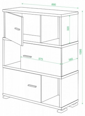 Тумба комбинированная СБ-30/3 в Талице - talica.mebel24.online | фото 2