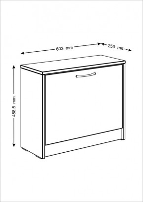 Тумба ОРИОН с одной полкой для обуви, цвет Дуб Сонома в Талице - talica.mebel24.online | фото 2