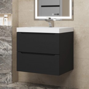 Тумба под раковину Uperwood Tanos 60 см, подвесная, черная матовая в Талице - talica.mebel24.online | фото
