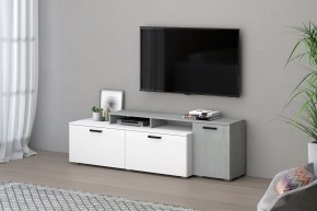 Тумба под ТВ Эльза (Бетонный Камень/Белый) в Талице - talica.mebel24.online | фото 1