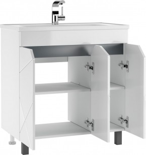 Тумба под умывальник "Absolute 80" Vector без ящика Домино (DV6604T) в Талице - talica.mebel24.online | фото 3