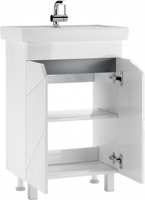 Тумба под умывальник "Томь 60" Vector без ящика Домино (DV6602T) в Талице - talica.mebel24.online | фото 3