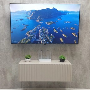 Тумба подвесная под ТВ LINES MTV3-MA 900 Бежевый (Леда-М 10.1.5) в Талице - talica.mebel24.online | фото 3