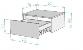 Тумба подвесная прикроватная K209 в Талице - talica.mebel24.online | фото 2