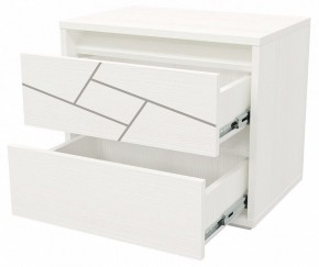 АДЕЛИНА Тумба прикроватная (белый рамух) в Талице - talica.mebel24.online | фото 2