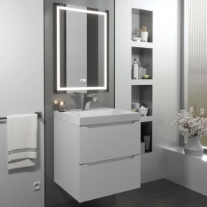 Тумба с раковиной Uperwood Tanos 50 см, подвесная, белая матовая в Талице - talica.mebel24.online | фото