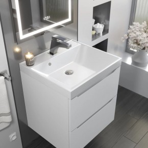 Тумба с раковиной Uperwood Tanos 50 см, подвесная, белая матовая в Талице - talica.mebel24.online | фото 9