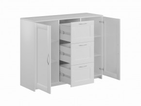 Тумба СИРИУС двухдверная с тремя ящиками, цвет белый в Талице - talica.mebel24.online | фото 2