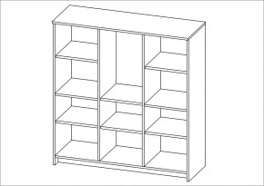 Тумба СИРИУС трехдверная с одним ящиком, цвет белый в Талице - talica.mebel24.online | фото 3