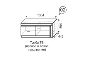 Тумба ТВ Люмен 02 Дуб Сакраменто/Белый снег в Талице - talica.mebel24.online | фото 3