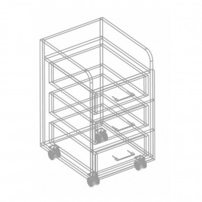 Тумба выкатная с 3 ящиками (Пикар) в Талице - talica.mebel24.online | фото 2