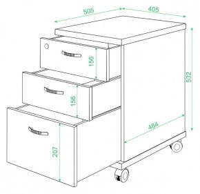 Тумбочка Домино ТС-2 в Талице - talica.mebel24.online | фото 2