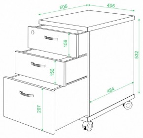 Тумбочка Домино ТС-2 в Талице - talica.mebel24.online | фото 2