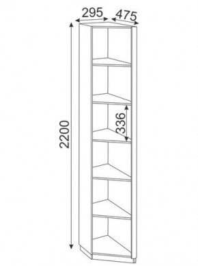 Угловая секция Глэдис М25 (ЯШС/Белый) в Талице - talica.mebel24.online | фото 2